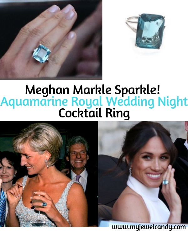 Buy Princess Diana Meghan Markle Aquamarine Ring in Oval Setting. Online in  India - Etsy