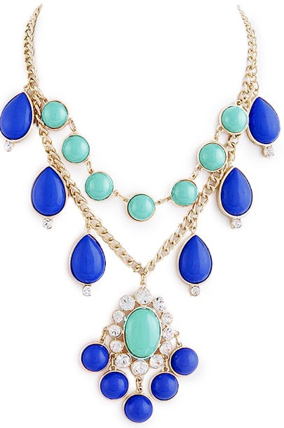 Layered Jewel Pendant Necklace – Jewel Candy